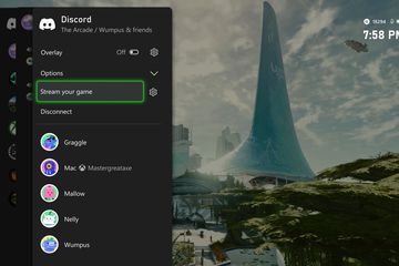 A screenshot of Xbox's new Discord streaming functionality, accessible via the console's Dashboard